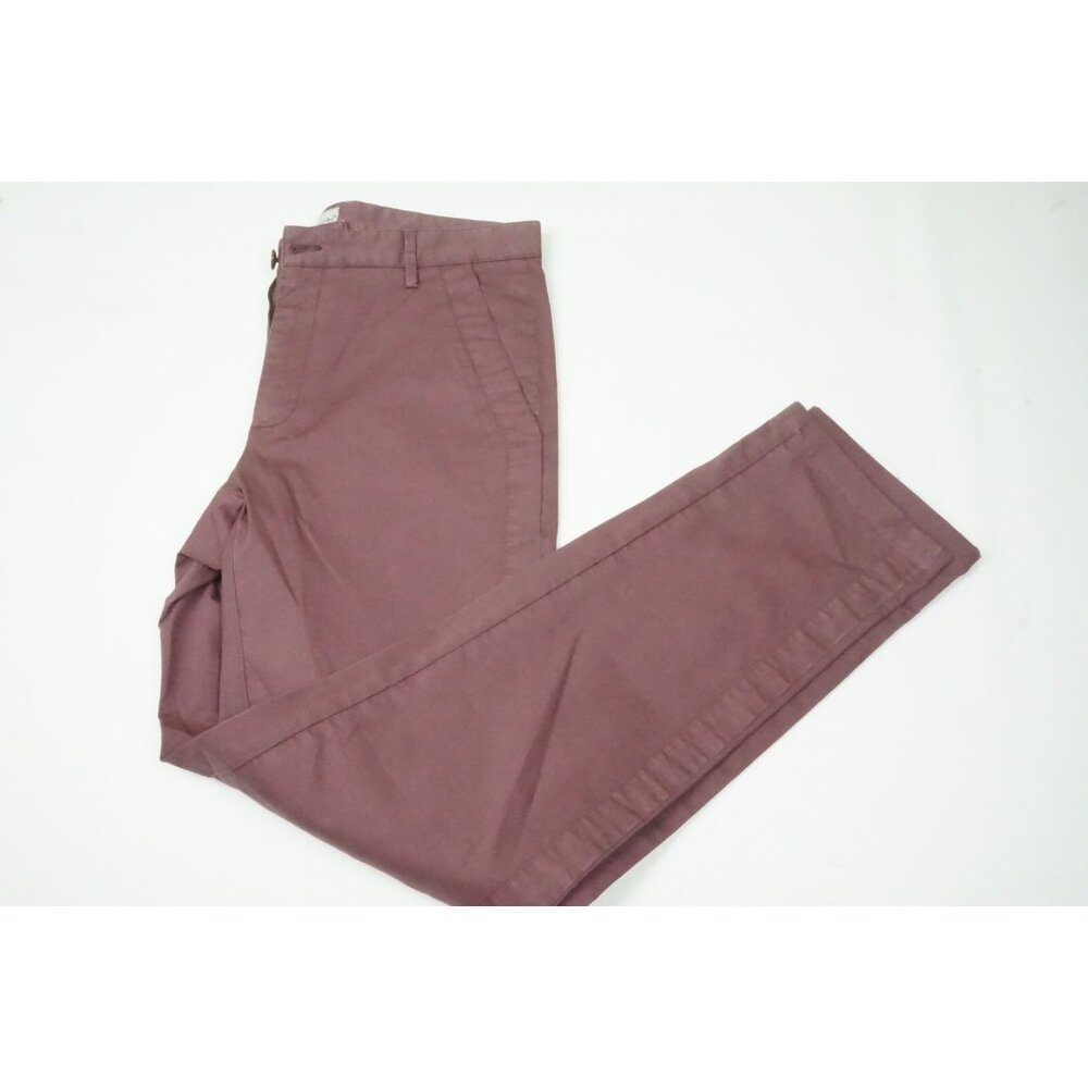 Eidos Tinto Solid Mauve Cotton Blend Mens Casual Pants Sz 48R Brand New